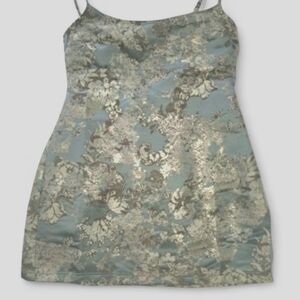 Urban Outfitters Dresa NWT Monette Jacquard Teal/Gold Large Strappy